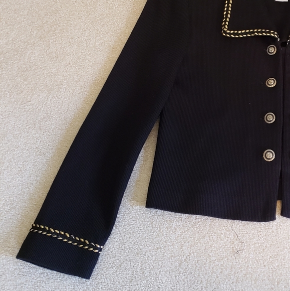 VTG Jessica Howard black cropped jacket. Size 8. - Picture 3 of 6